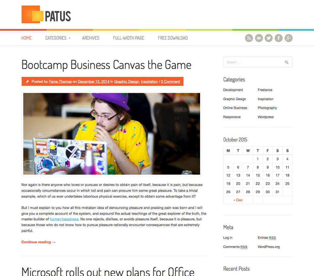 Patus WordPress Theme