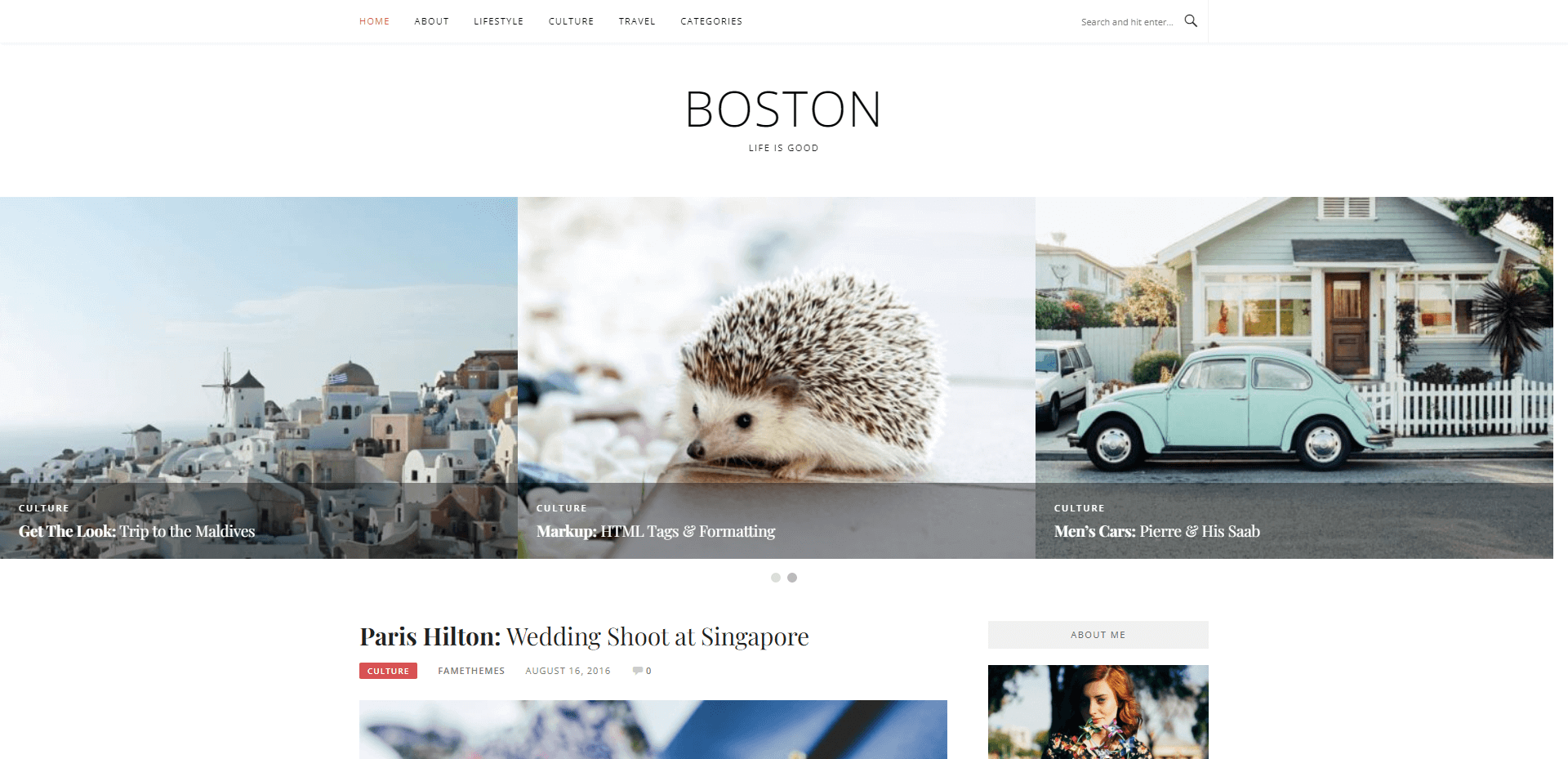 Boston WordPress Theme