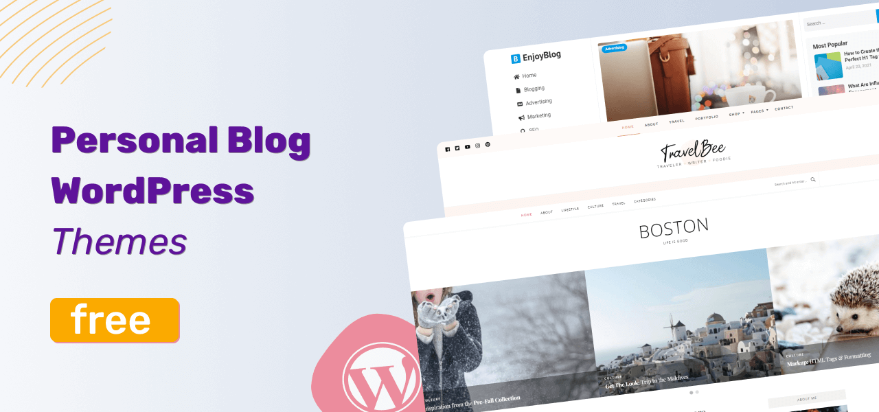 Personal Blog WordPress Themes